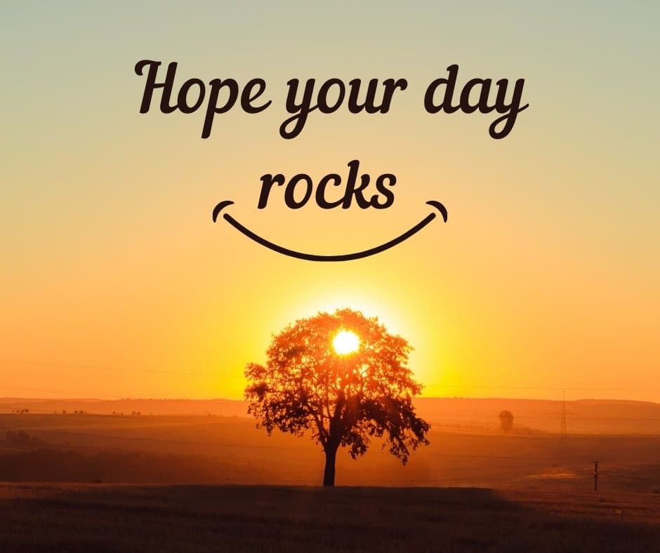 Hope your day rocks