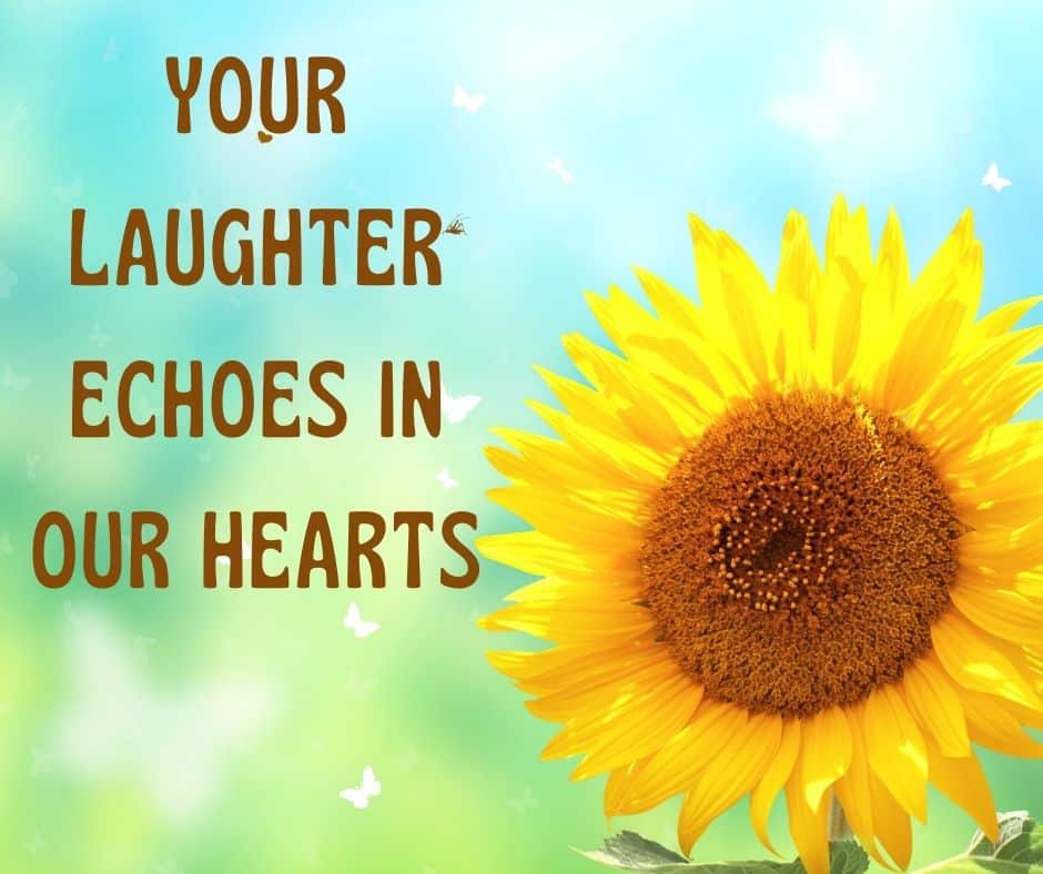 Your Laughter Echoes in Our Hearts